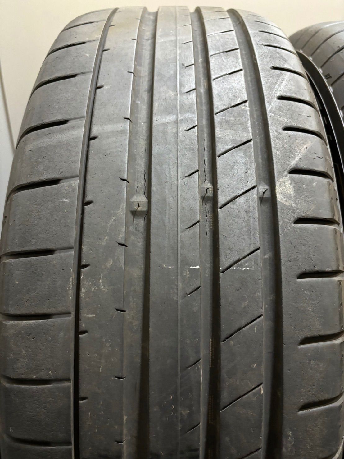 ★235/55R19 YOKOHAMA/ADVAN Sport V107 22年製 レクサス NX 純正OP TRD BBS製 19インチ 8J ＋39 114.3 5H 夏タイヤ 4本 (1-F852)