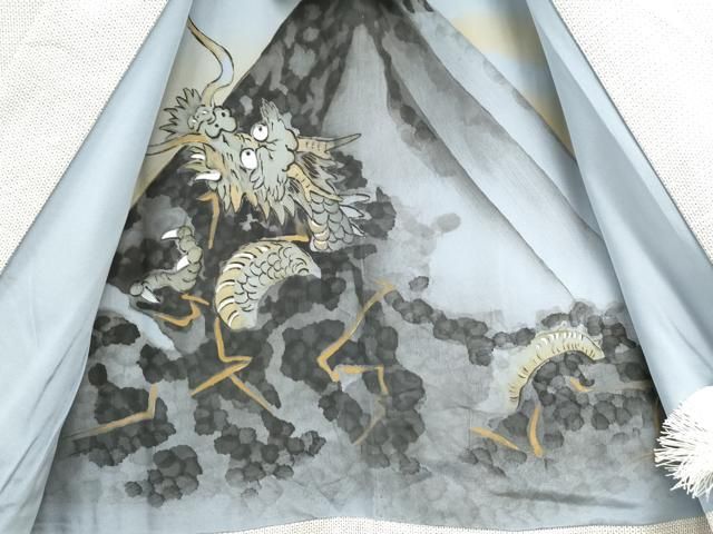 平和屋着物○男性 本場大島紬 アンサンブル 白大島 100亀甲 総詰め