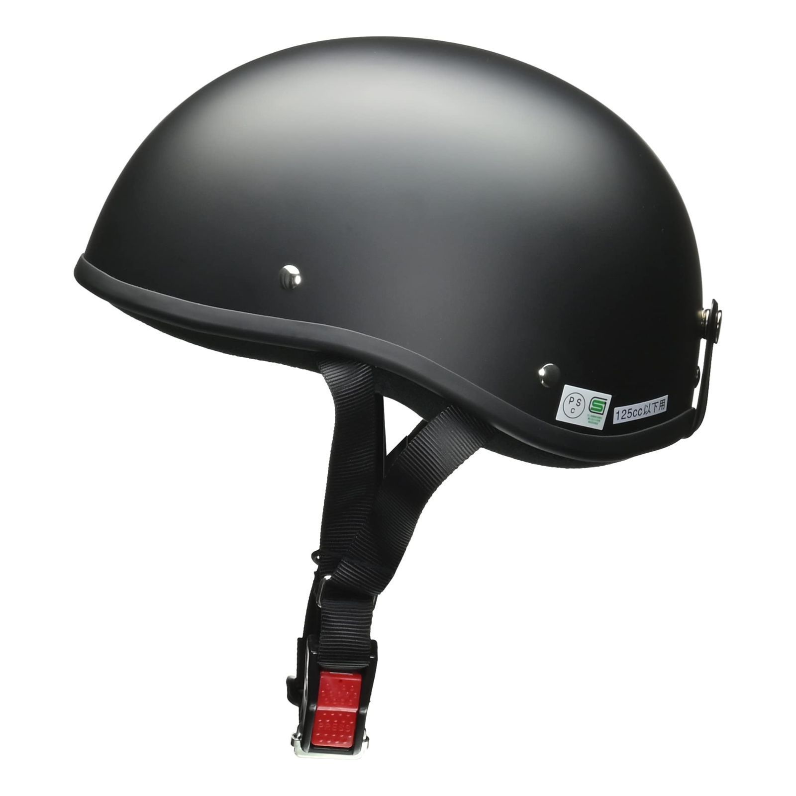 [新品・未使用]DALE デイル ハーフ マットブラック フリーサイズ バイクヘルメット (57-60cm未満) リード工業(LEAD) 125cc以下用