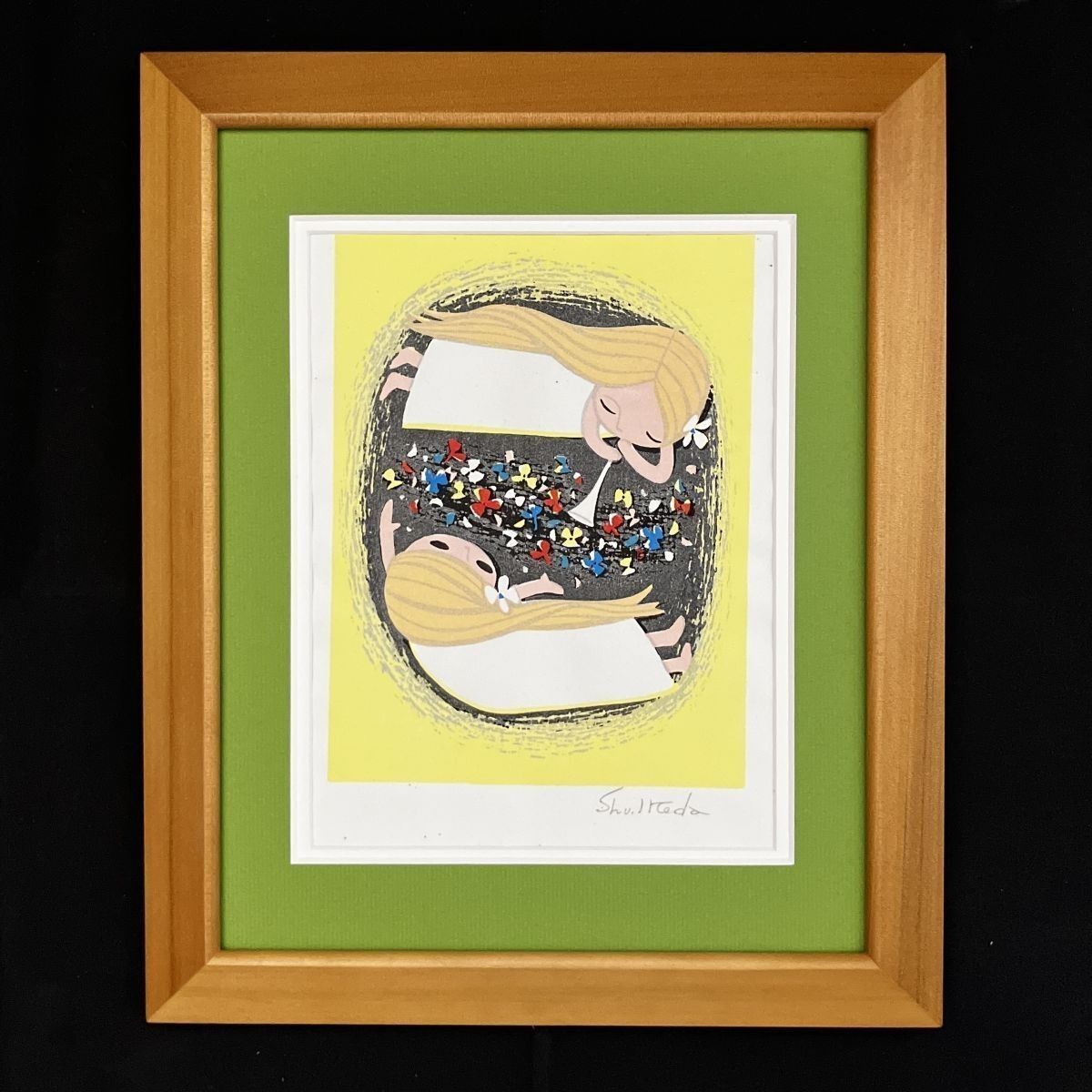 ❇︎超美品⭐︎池田修三先生　木版画　　『　蔦　』木製フレーム ❇︎超美品⭐︎池田修三先生 木版画 『 蔦 』木製フレーム 池田修三 木