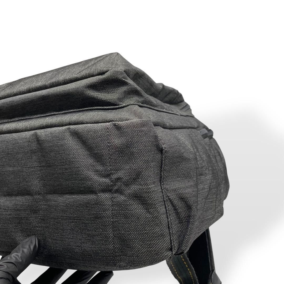 Kipling グレー デニム風リュック 未使用級 Kipling キプリング リュックサック グレー ナイロン等