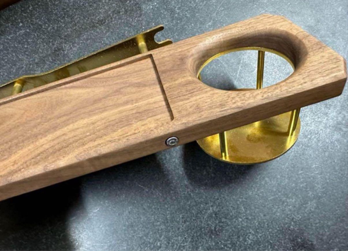 ウォルナット&真鍮　カーミットチェア　ドリンクホルダー カーミットチェア用ドリンクホルダー【ウォルナット】【真鍮】【送料