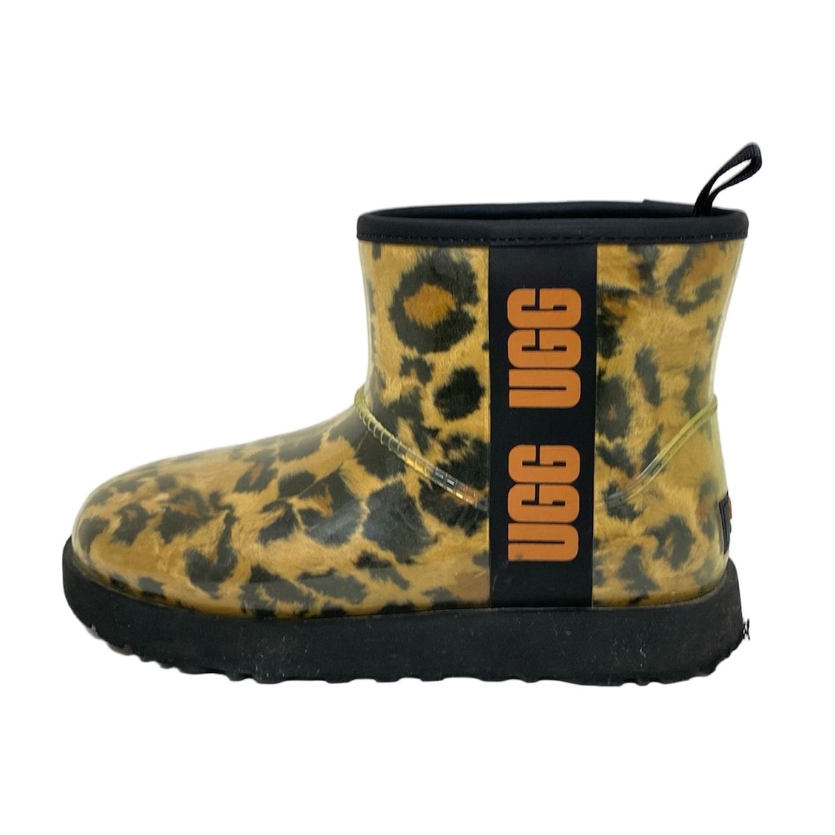 UGG アグ レインブーツ 23 レディース クラシック クリア ミニ パンサー 1122512 クリア×黒×マルチ 豹柄