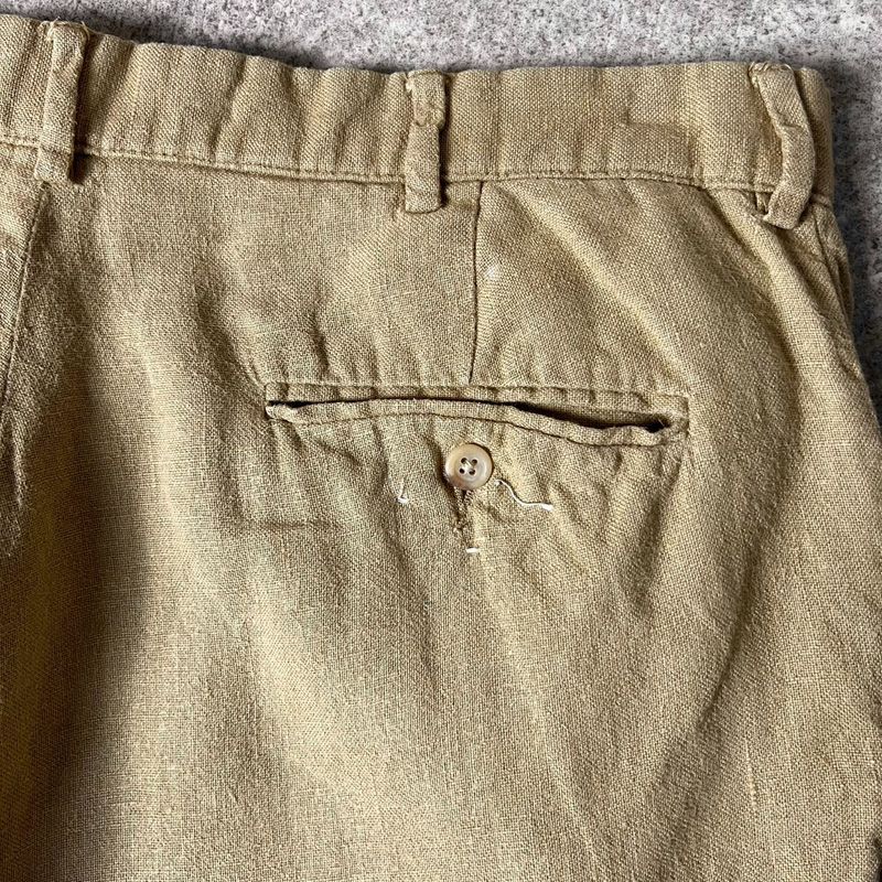 新品★90s★Polo Ralph Lauren★リネン スラックスパンツ★麻絹 90s POLO RALPH LAUREN ノータック 100% リネン スラックス