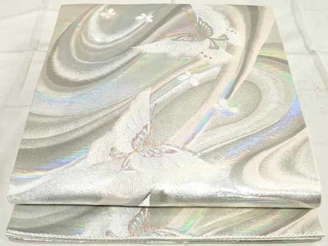 平和屋着物▽道行コート 単衣 折り鶴 黒地 ロング丈 正絹 逸品 CAAT5868id