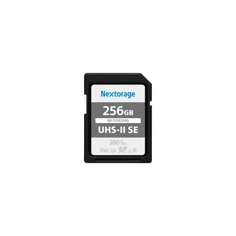 Nextorage 日本メーカー UHS-II V60 256GB SDXC SDカード 最大読出し速度280MB|s 最大書込み速度170MB|s 4K録画 NX-F2SE256G ネクストレージ メモリカード