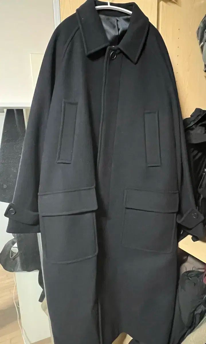 musinsa standard ムシンサ ウール ブレンド バルマカーン コート ネイビー XL