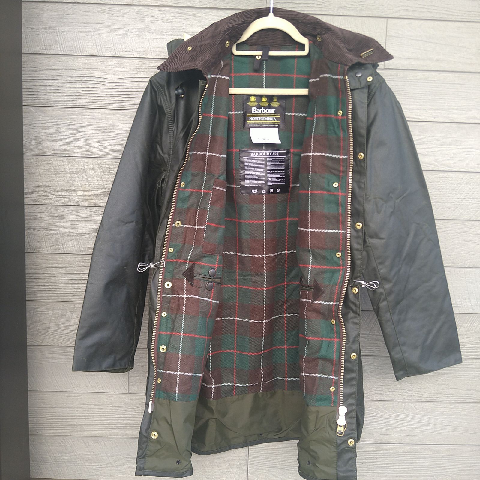 barbourミント/C42/Vintage Barbour NORTHUMBRIA/フード