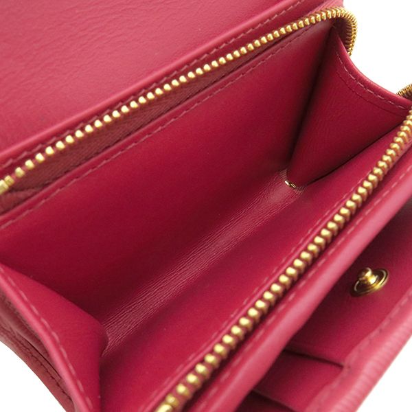 プラダ PRADA 三つ折り財布 VITELLO MOVE コンパクト レザー PEONIA 