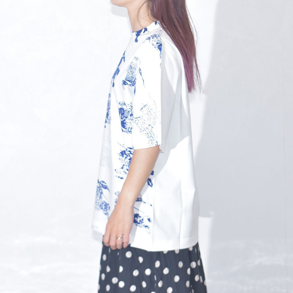 バーバリー Tシャツ 半袖 レディース ホワイト ブルー EKD