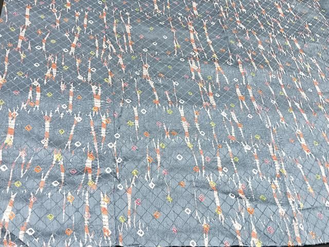 平和屋着物＃道中着 絞り 吉祥文 ロング丈 正絹 逸品 CAAT5943id