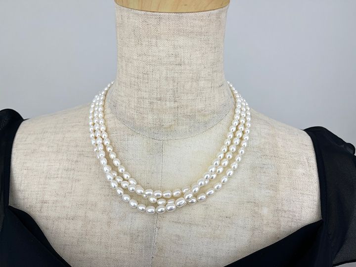 淡水パール ３連チョーカー