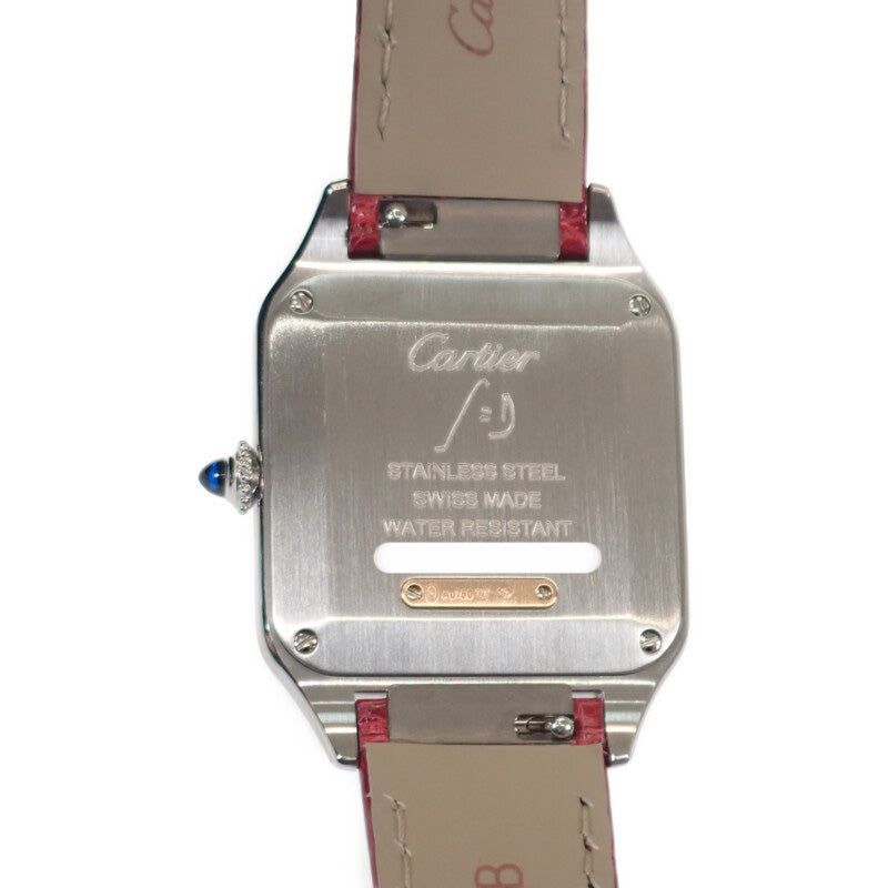 CARTIER】サントスデュモン SM 腕時計 ステンレススチール K18 CARTIER】サントスデュモン SM 腕時計 ステンレススチール K18