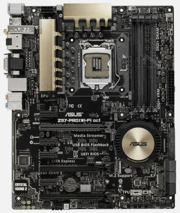 ASUS Z97-PRO(Wi-Fi ac) LGA 1150 DDR3 Intel Z97 SATA6Gb/s USB3.2 Motherboard