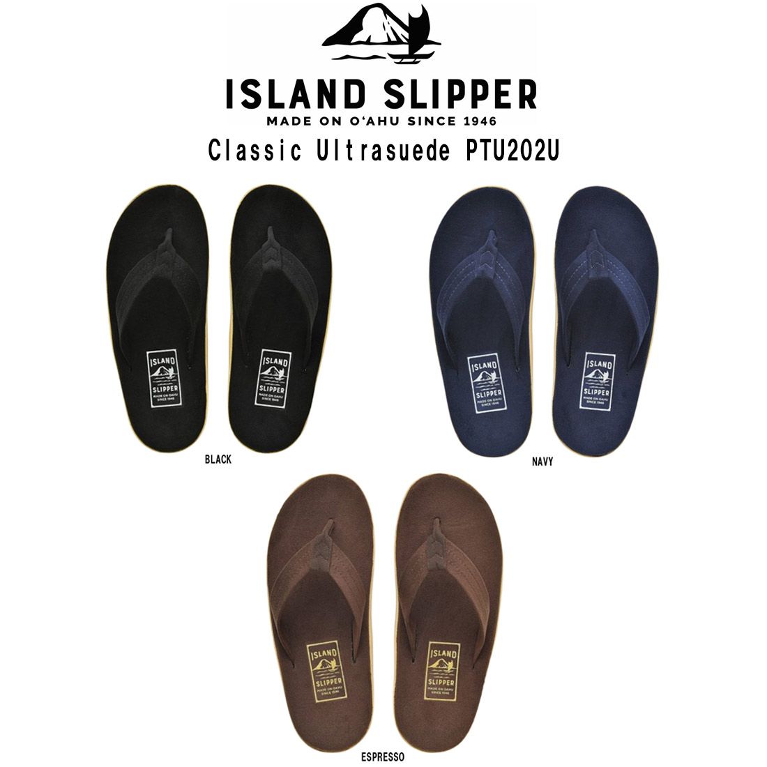 ISLAND SLIPPER アイランドスリッパ サンダル ビーチサンダル トングサンダル スリッパ ウルトラスエード メンズ 男性用 靴 Classic Ultrasuede PTU202U