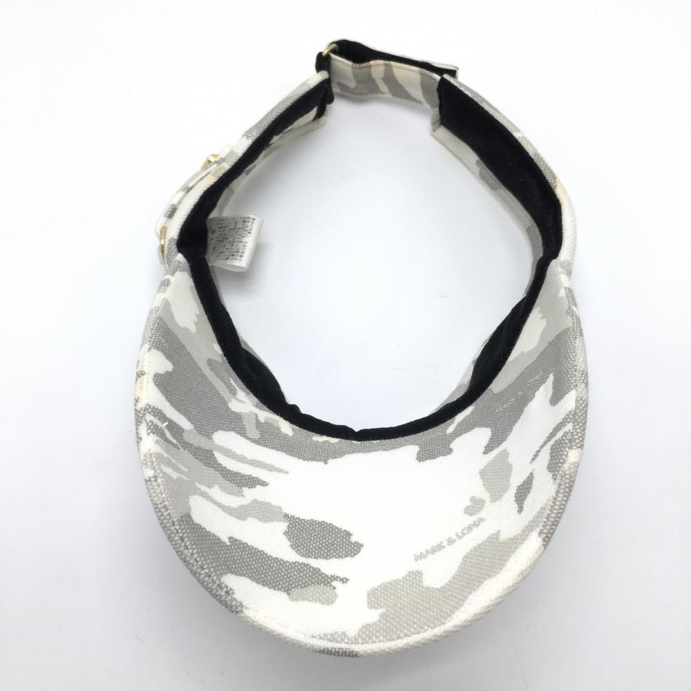 マークアンドロナ サンバイザー 白×グレー 迷彩 カモフラ フリーサイズ