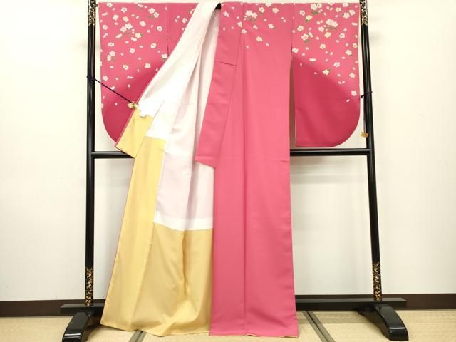 平和屋着物 小振袖 二尺袖 桜 暈し染 金彩 洗える着物 DAAW3833fe