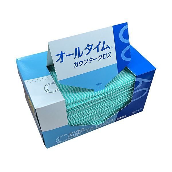 （まとめ） 東京メディカル カウンタークロス 厚口グリーン FT-302 1パック（60枚） 【×3セット】