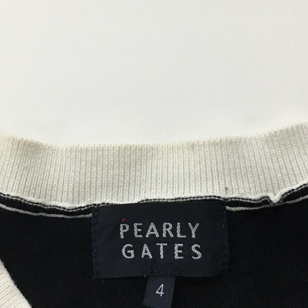 PEARLY GATES - パーリーゲイツ セーター 白×黒 ロゴ総柄 コットン混 ニット  メンズ 4(M) ゴルフウェア 2023年モデル PEARLY GATES パーリーゲイツ セーター 白×黒 ロゴ総柄 コットン混 ニット