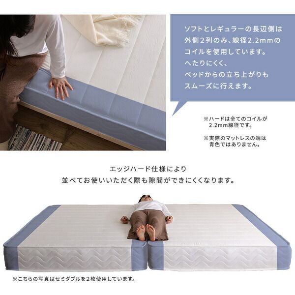 日本製ポケットコイルマットレスベッド マットレスベッド グランドタイプ キング 脚7cm 商材王 ⁄ デザインフロアベッド 日本製ポケットコイルマットレスセット