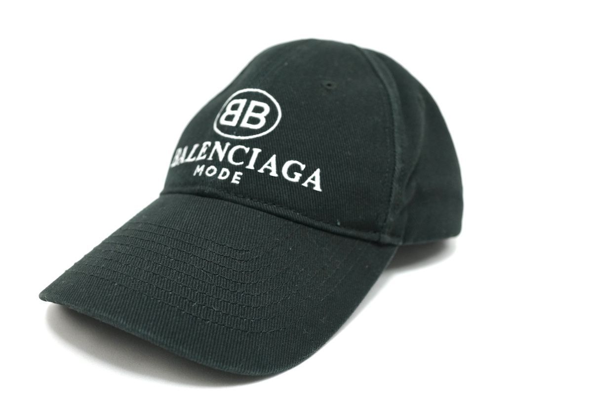 BALENCIAGA バレンシアガ キャップ ブラック ベースボールキャップ ユニセックス BBロゴ Lサイズ58cm