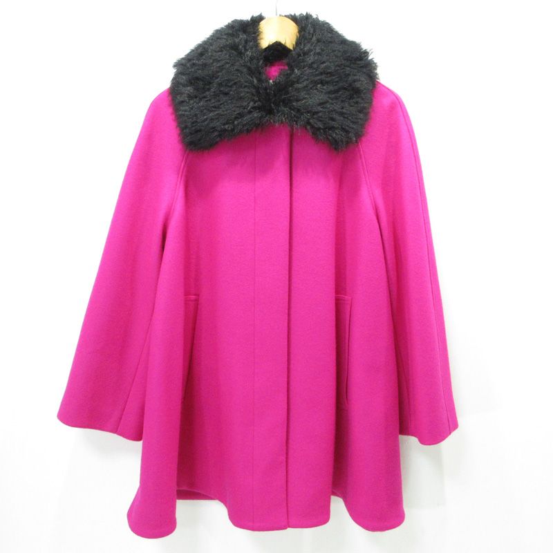 三重本店 FRAY I.D フレイアイディー 2WAYファー テントラインコート 23s ウールコート FWFC235201 ピンク サイズ 1 112