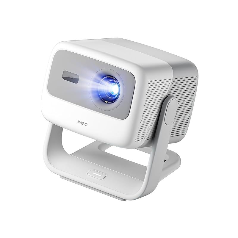 JMGO N1S 4K 3色レーザー プロジェクター Google TV搭載|Netflix公式APP使用可 | 1100ISOルーメン | ジンバル一体型|スタンド内蔵|オートフォーカス|リアルタイム補正|全自動台形補正 | 180インチ投影 1
