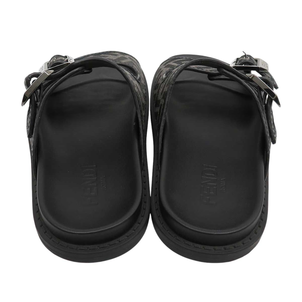 FENDI フェンディ ウェッジソール クロスサンダル ブラック 22 FENDI