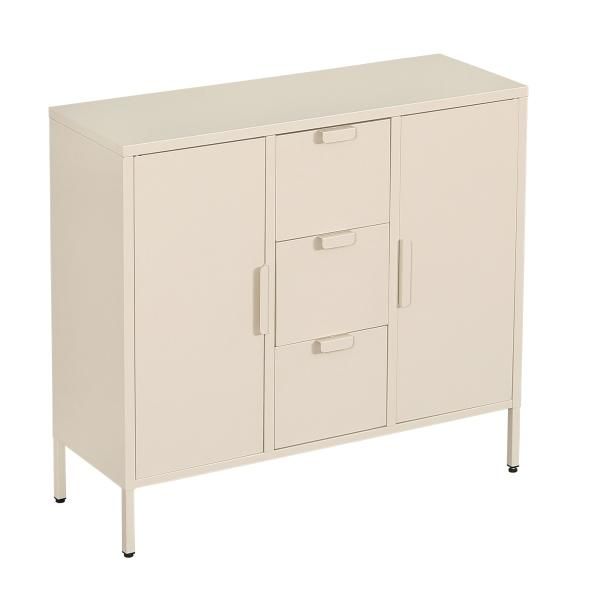 キャビネット 金属製 引き出し式 モダン シンプル 北欧風 スチール 扉付き テレビ台 サイドボード 収納棚 リビング 感 リビング 金属製キャビネット 可動棚 MARWIL-DEMENAGEMENTS_CH