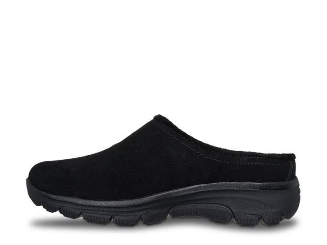 送料無料 スケッチャーズ レディース サンダル シューズ Relaxed Fit Easy Going Lovely Latte Clog Black Suede