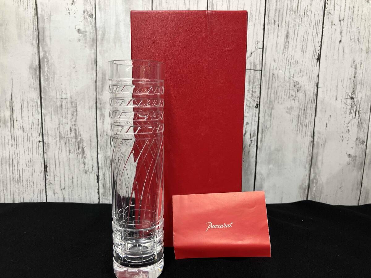 Baccarat バカラ 一輪挿し 花瓶 フラワーベース ライン カット