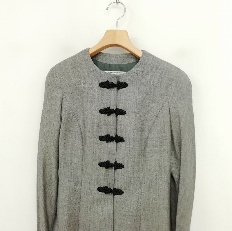 専用　VALENTINO ヴァレンティノ　ノーカラーツイードジャケット　40 ヴァレンティノ ガラヴァーニ VALENTINO GARAVANI チャイナ