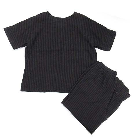 石見銀山 群言堂 綿キャッチングワッシャー セットアップ プルオーバー パンツ 紺 茶 ネイビー ブラウン 2025夏