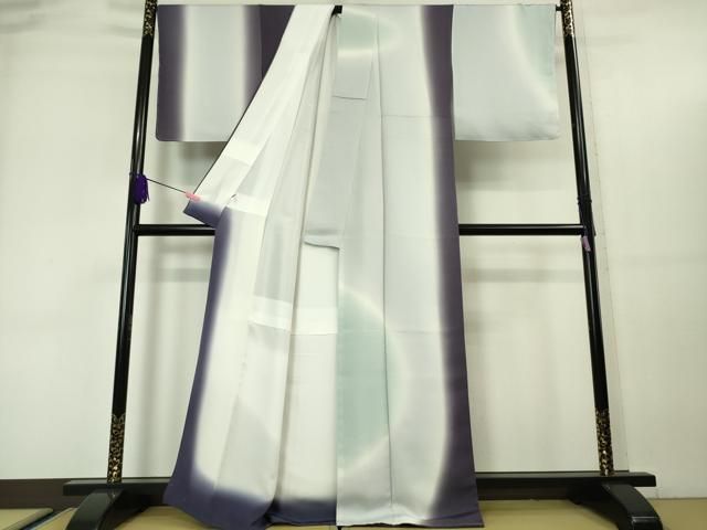 平和屋本店□極上 訪問着 菱地紋 暈し染め 反端付き 逸品 未使用