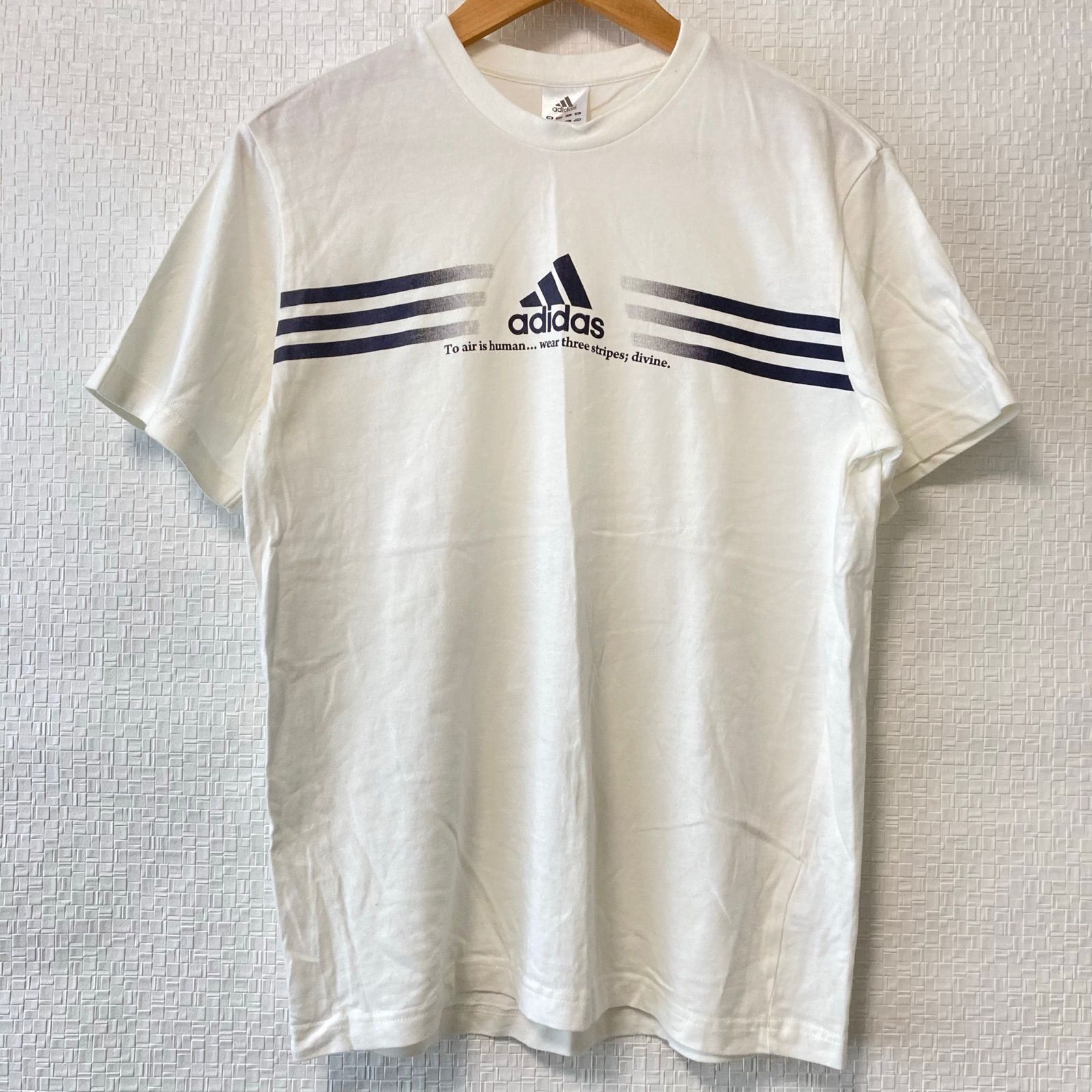 w^)b adidas アディダス クルーネック 半袖 Tシャツ ブランドロゴ ロゴ