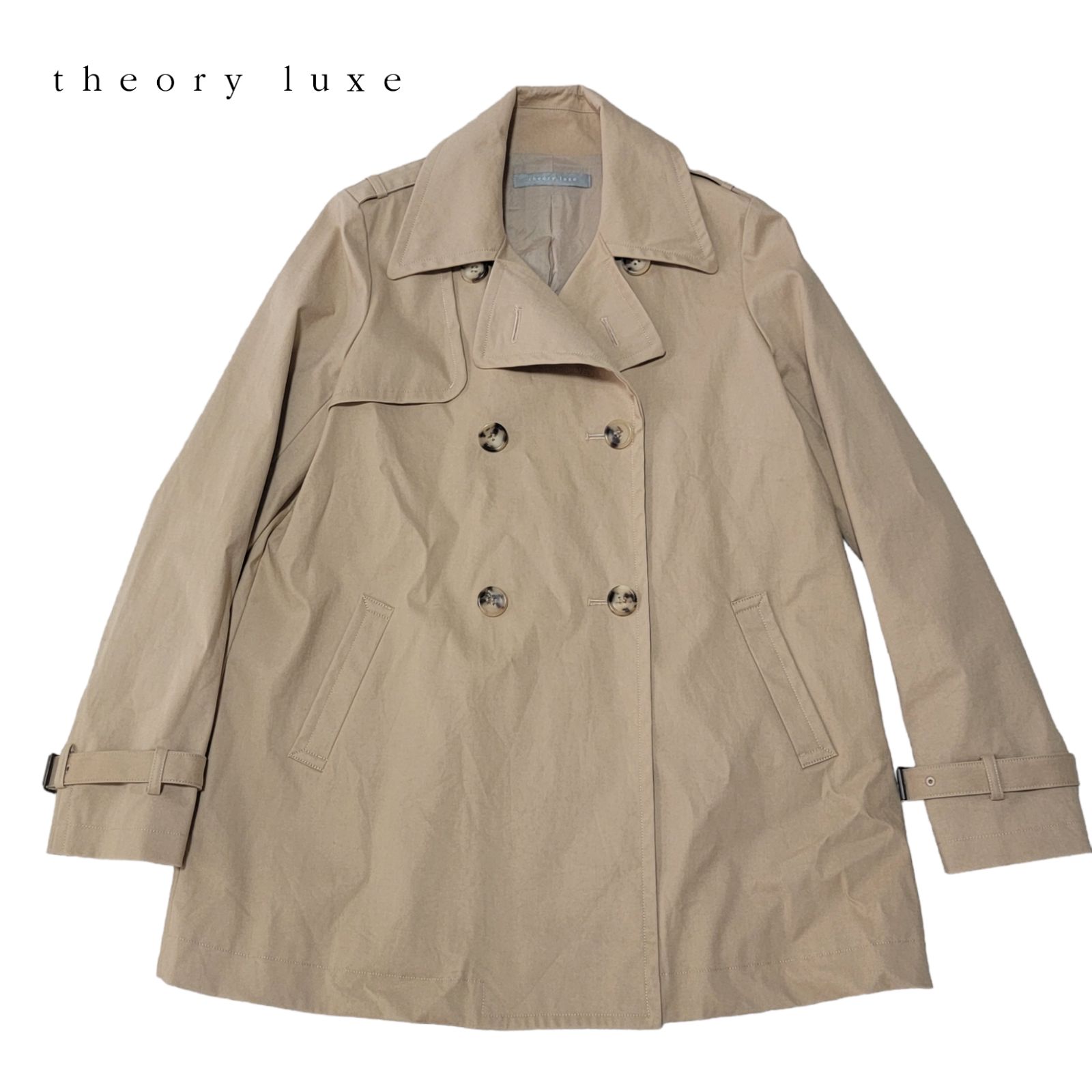 なし新品 セオリーリュクス Theory Luxe トレンチコート ベージュ 38