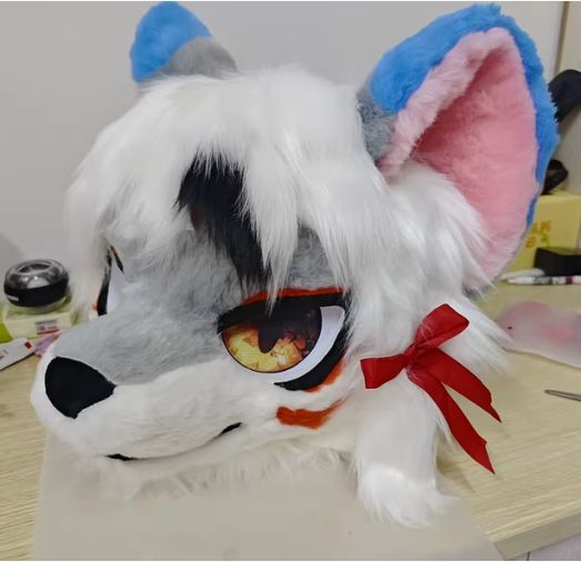 ケモノ着ぐるみ ヘッド オオカミ 在庫あり 狼 ケモノ 着ぐるみ マスク
