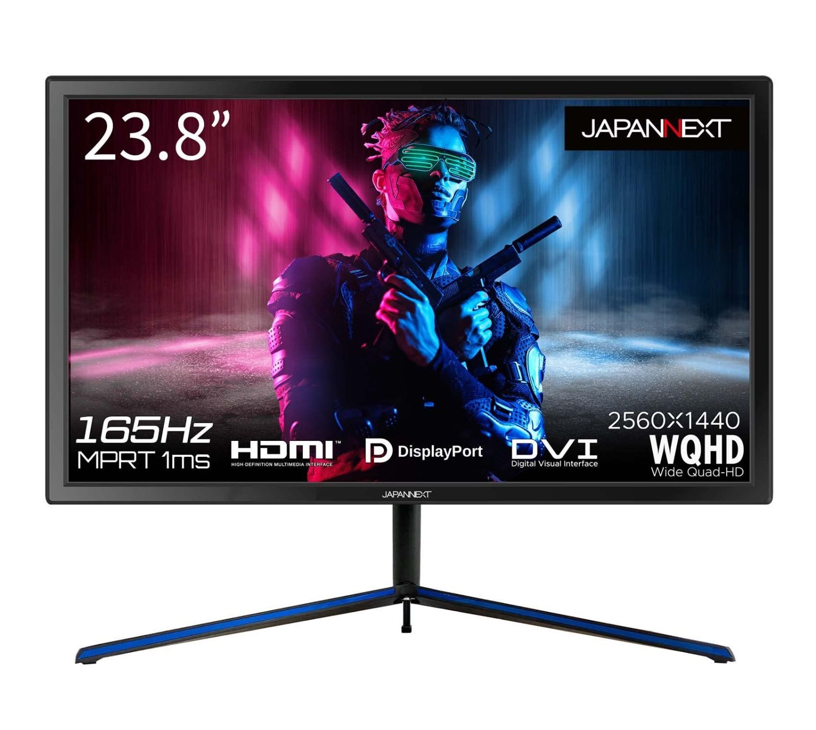 【新着商品】23.8型 ゲーミングモニターJN-238GT165WQHDR 165hz対応 JAPANNEXT WQHD HDMI DP DVI-I