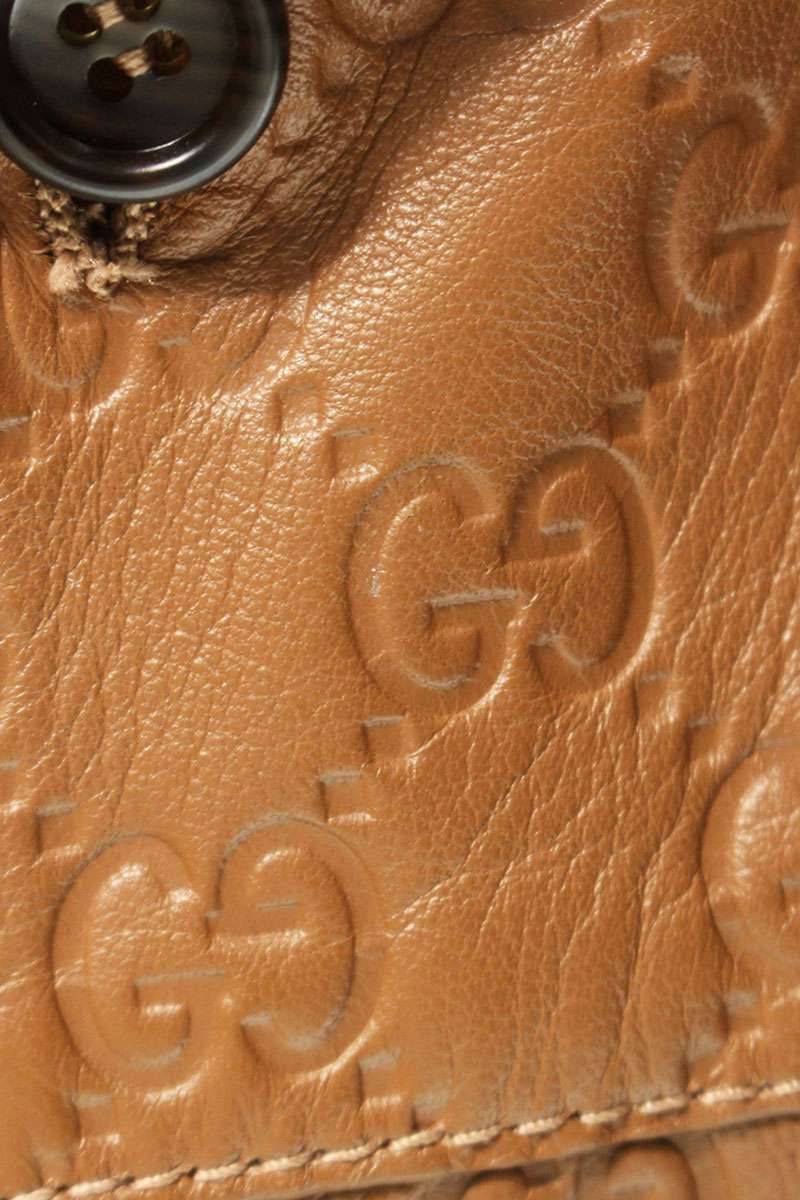 グッチ 770433 XNA0D 総柄エンボスシャツレザージャケット メンズ 48