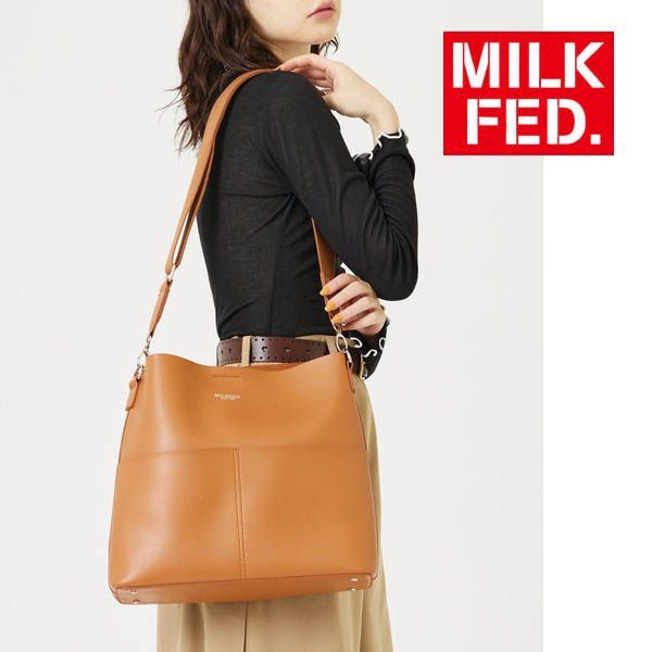 ミルクフェド MILKFED. レディース フェイクレザーバッグ （103234053003 FW23WINTER） FAUX LEATHER BAG  鞄 ショルダーバッグ トートバッグ