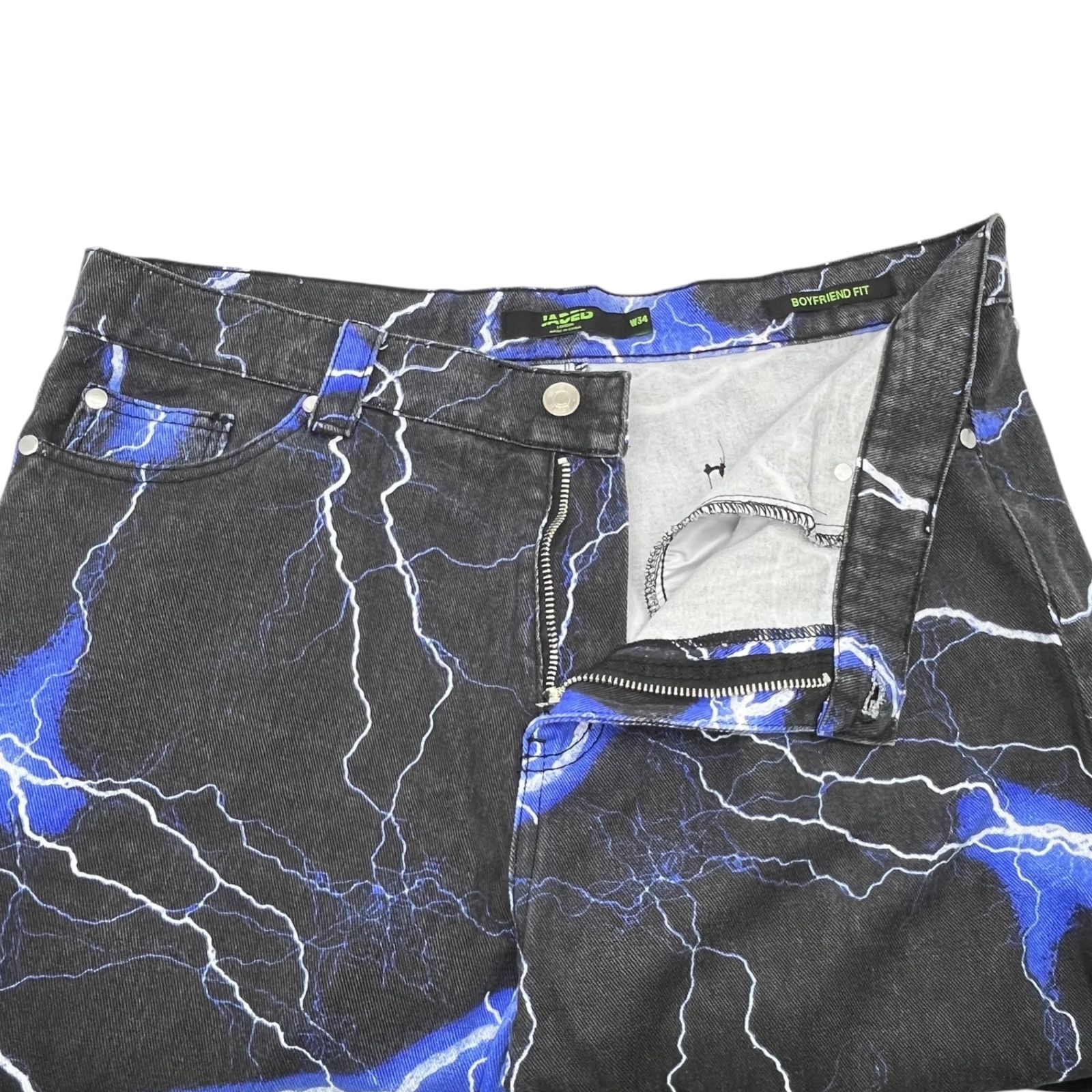 JADED LONDON(ジェイデッドロンドン) LIGHTNING BOLT PRINT JEANS 