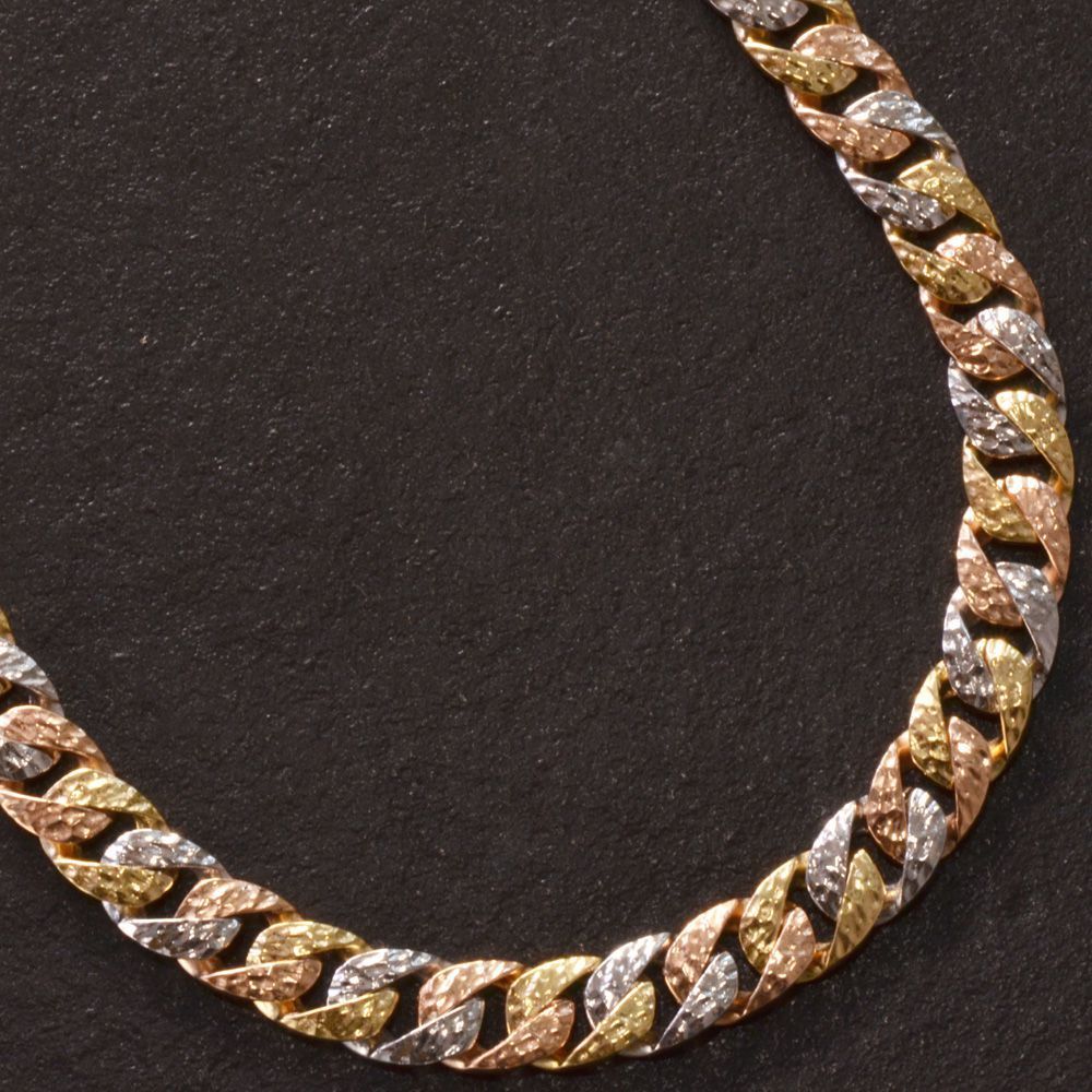 喜平 ネックレス 18金 K18 18K メンズ イエローゴールド ピンク