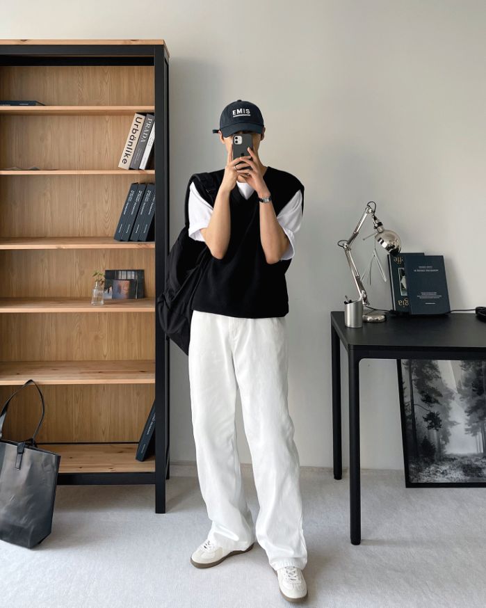 COSYHARU コシハル 公式]ベージュ×ホワイトのシンプルスニーカー