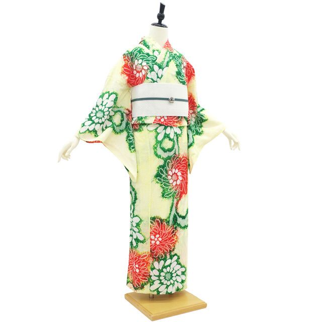 浴衣 有松鳴海絞り 単衣 夏物 夏 木綿 綿 花 裄65 Ｍ 中古 sn1572 浴衣 有松鳴海絞り 単衣 夏物 夏 木綿 綿 花 裄65 M 中古 sn1572