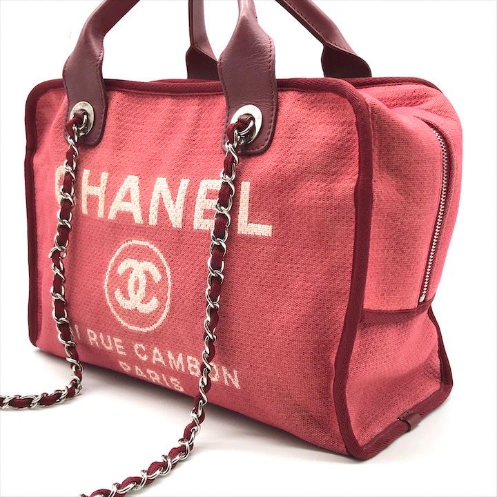シャネル キャンバス ヴェネチアコレクション 2wayバッグ A47970 良品 CHANEL シャネル ココマーク キャンバス ドーヴィル 2WAY