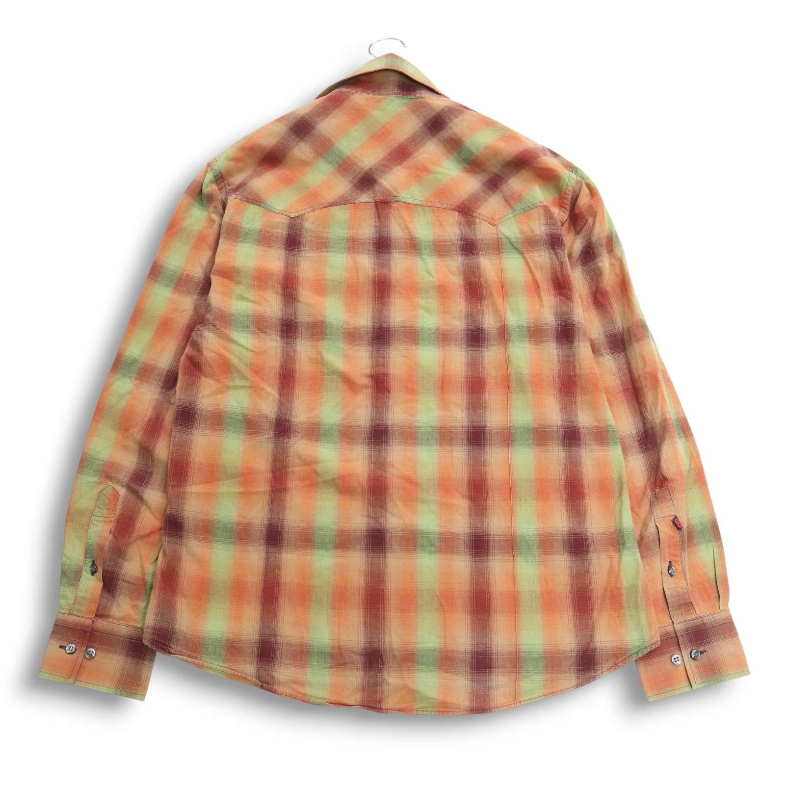 ドルチェアンドガッバーナ イタリア製 長袖 チェックシャツ 38 レッド系 DOLCE&GABBANA メンズ イタリア製❤️ドルチェアンドガッバーナ コットンシャツ 長袖