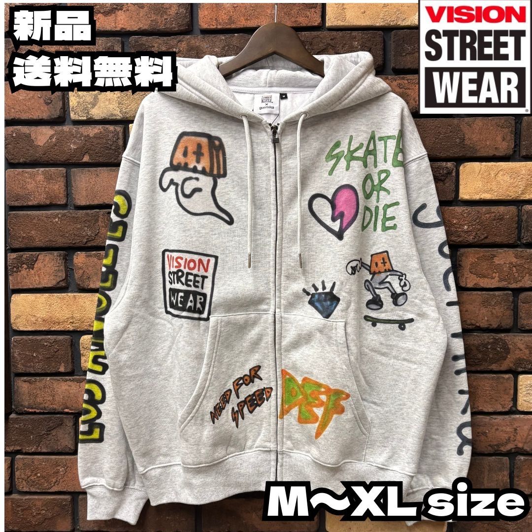 VISION STREET WEAR×guernika】プリント ZIPパーカー コラボ