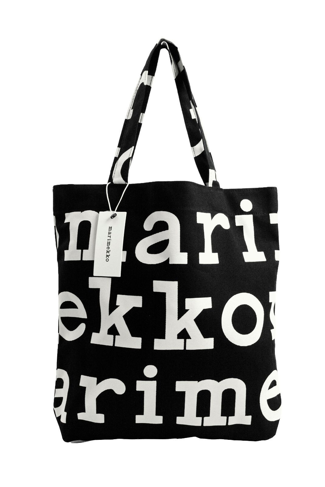 お歳暮 激レア 33.5×33cm 白黒 ハンドバック Marimekko ハンドバッグ