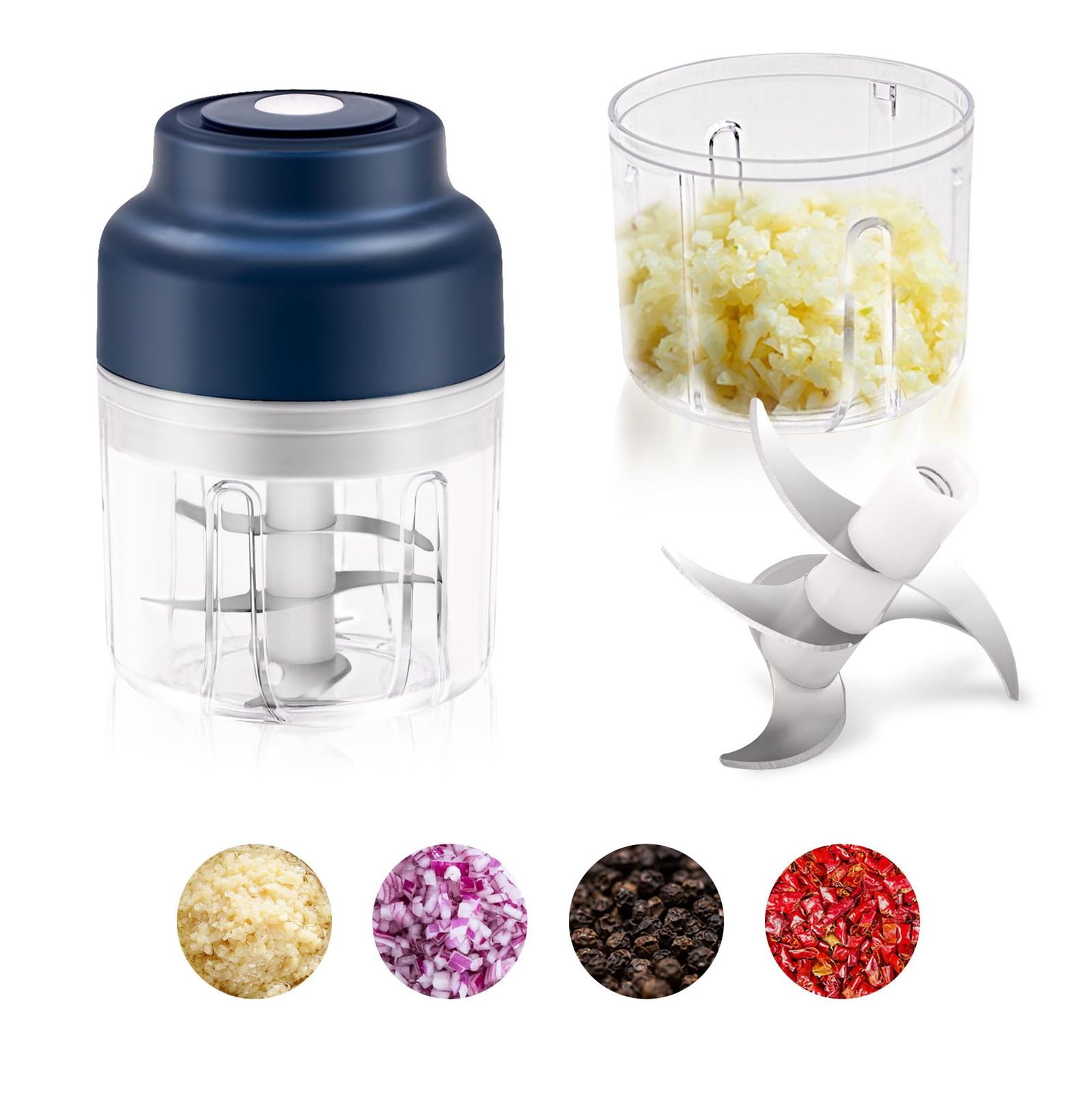 Shop Japan コードレスフードプロセッサー 未使用品　にんにく皮剥きつき Shop Japan コードレスフードプロセッサー 未使用品 にんにく