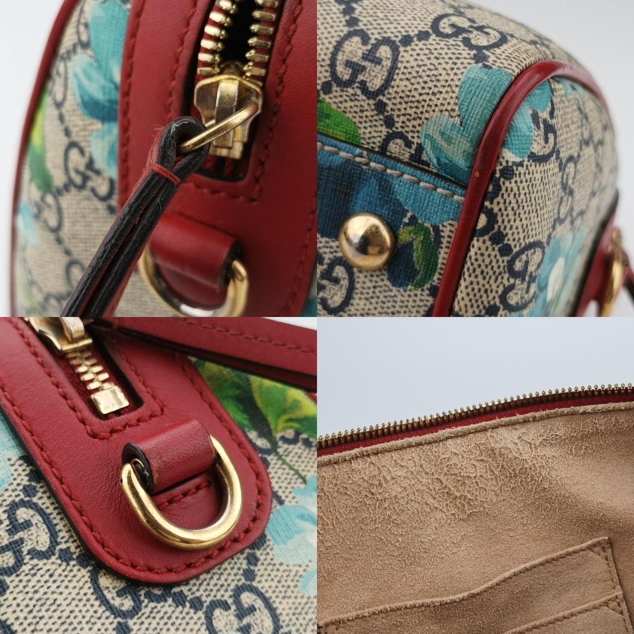 グッチGucciGGスプリームベージュ×ブルー×マルチ